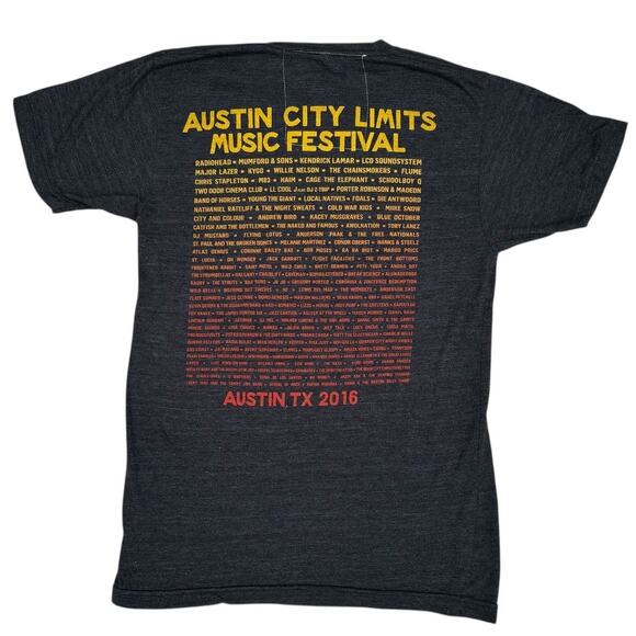 Aviator Nation Austin City Limits Music Festival Tee 2016 Size M Grey - Picture 2 of 6